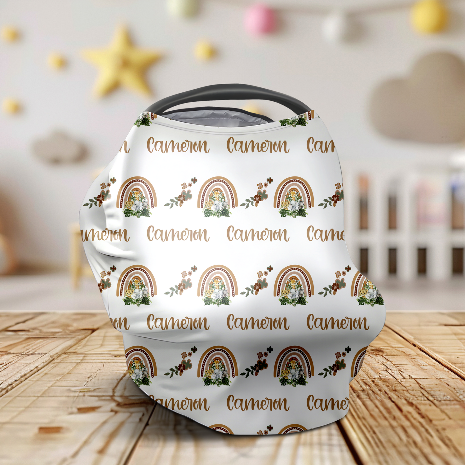 Boho Rainbow Safari Car Seat Cover (A011)