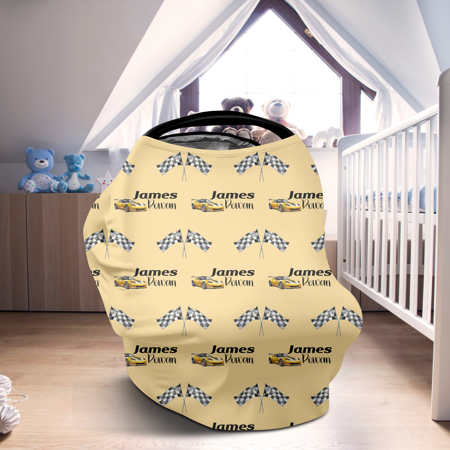 Little Racers Car Seat Cover (Yellow) (A042)