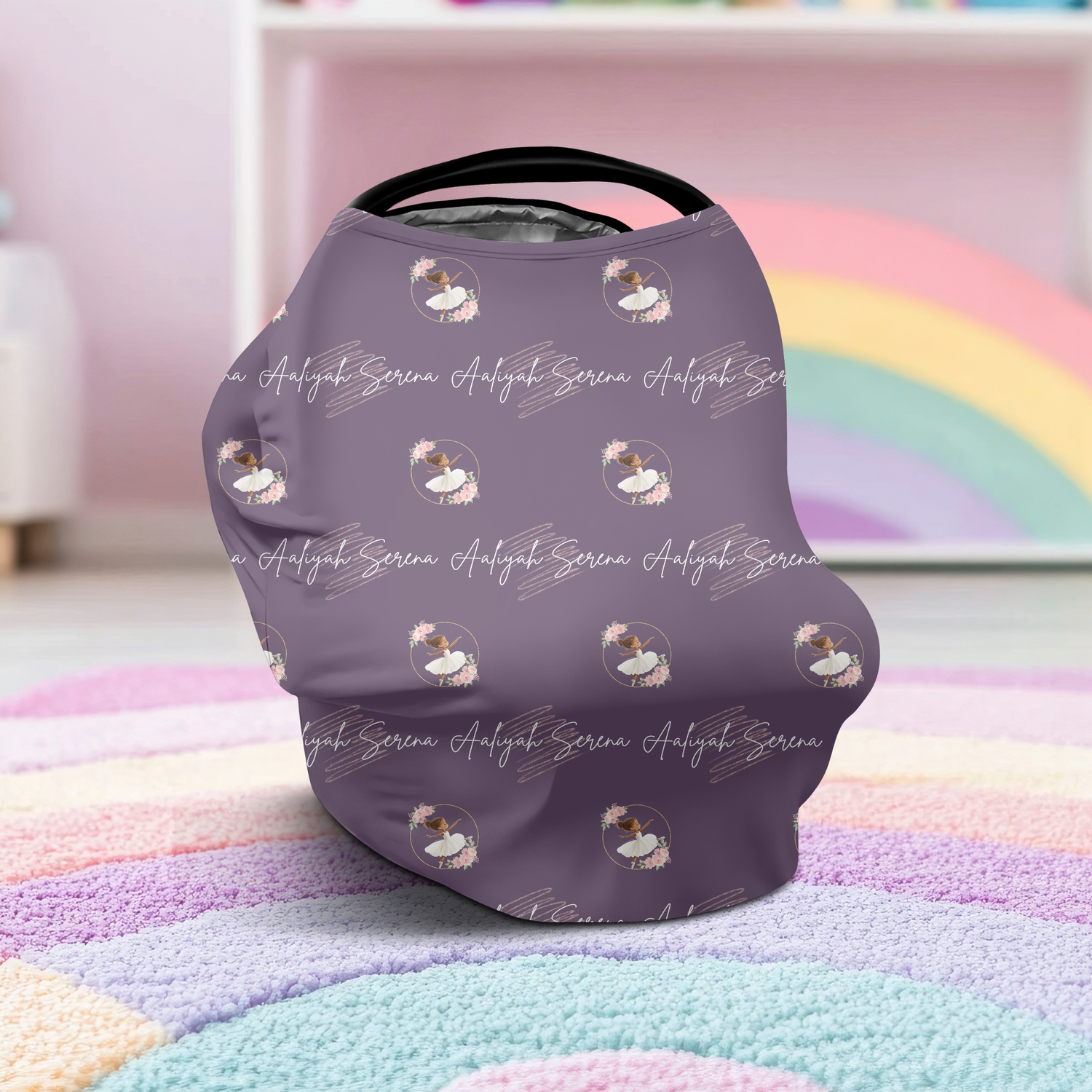 Twirling Ballerina Car Seat Cover (A051) (Purple)