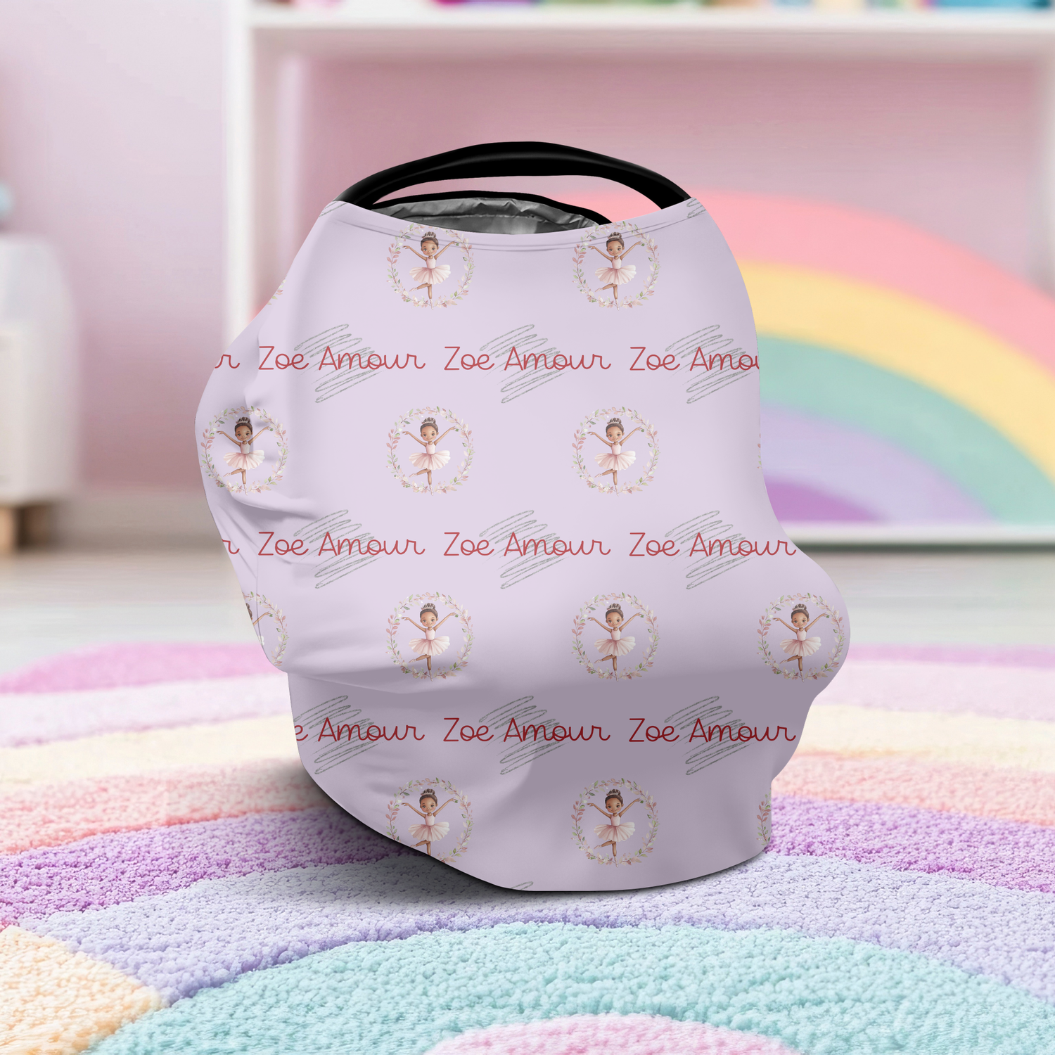 Twirling Ballerina Car Seat Cover (A053) (Light Purple)