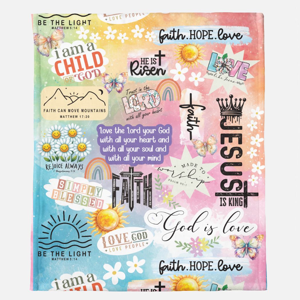 Retro Graffiti Christian Blanket (B088)
