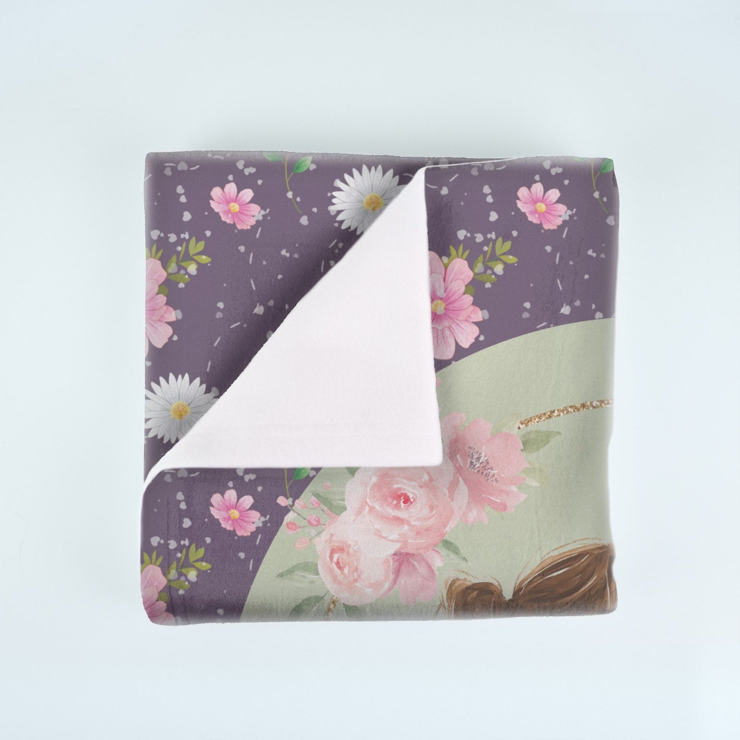 Twirling with Flowers Blanket (B074) (Purple)