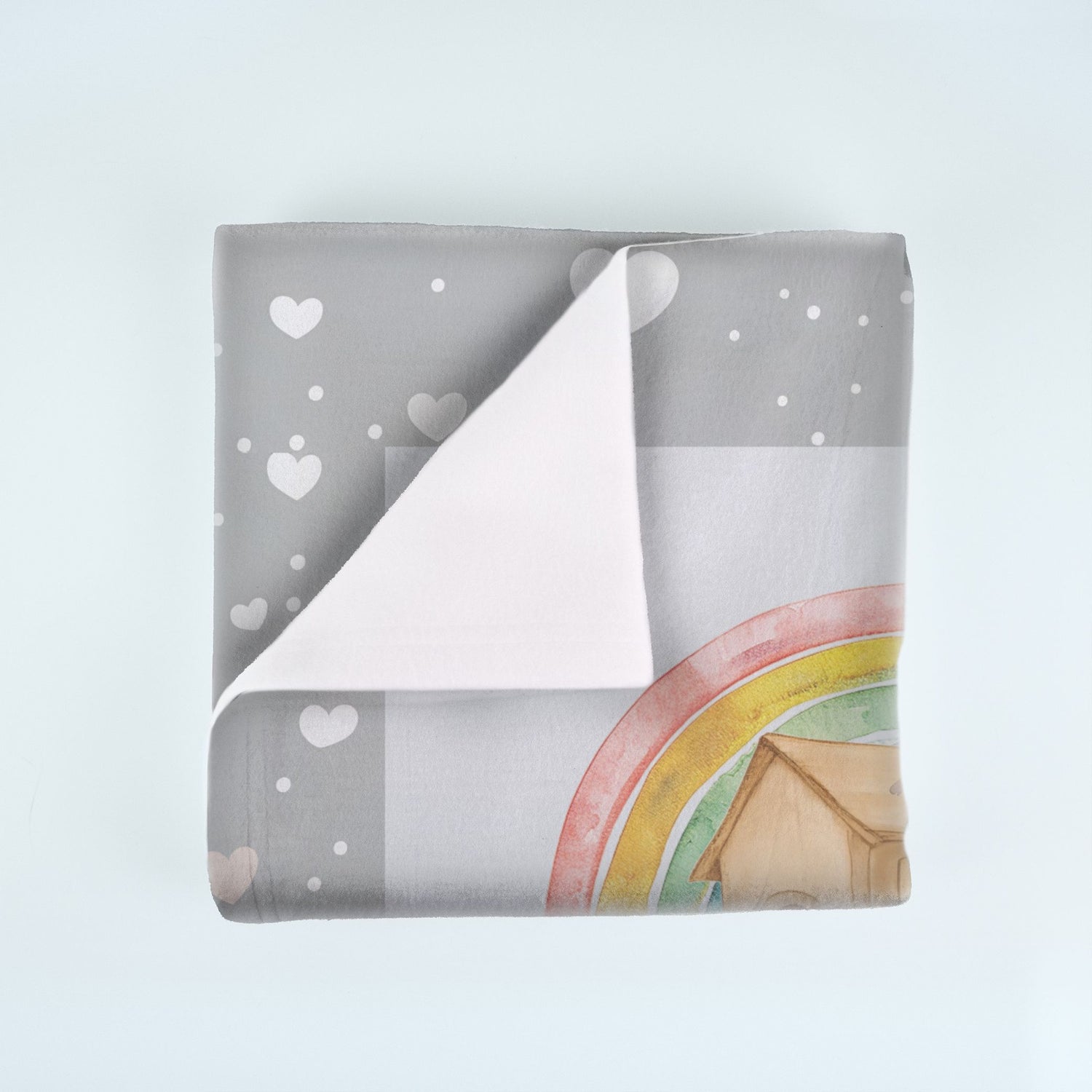 Noah's Ark: Hearts and Rainbows Blanket (B087)