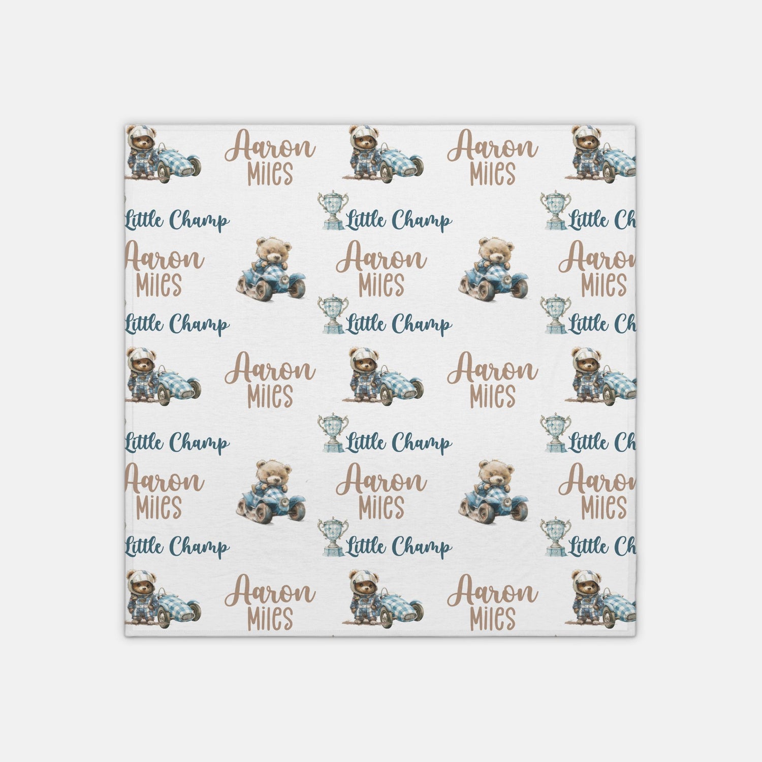 Teddy Bear Racer Swaddle Set (B060)