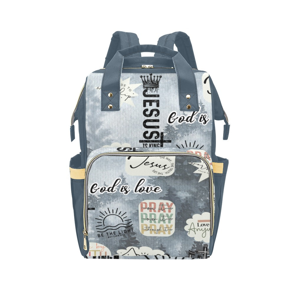 Retro Mountain Christian Diaper Bag (A064)