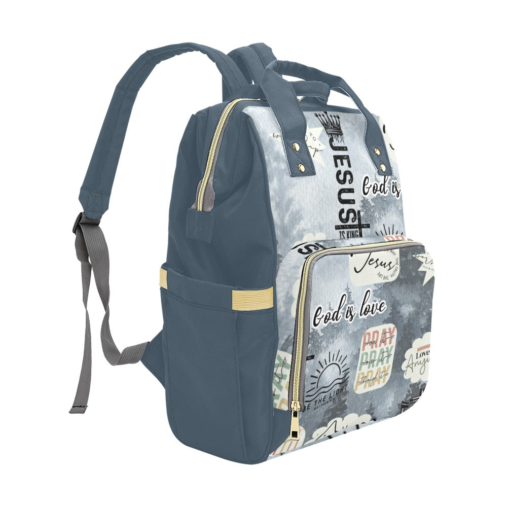 Retro Mountain Christian Diaper Bag (A064)