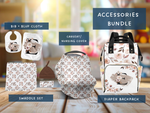 Boho Floral Monogram Accessories Set (Bun070)