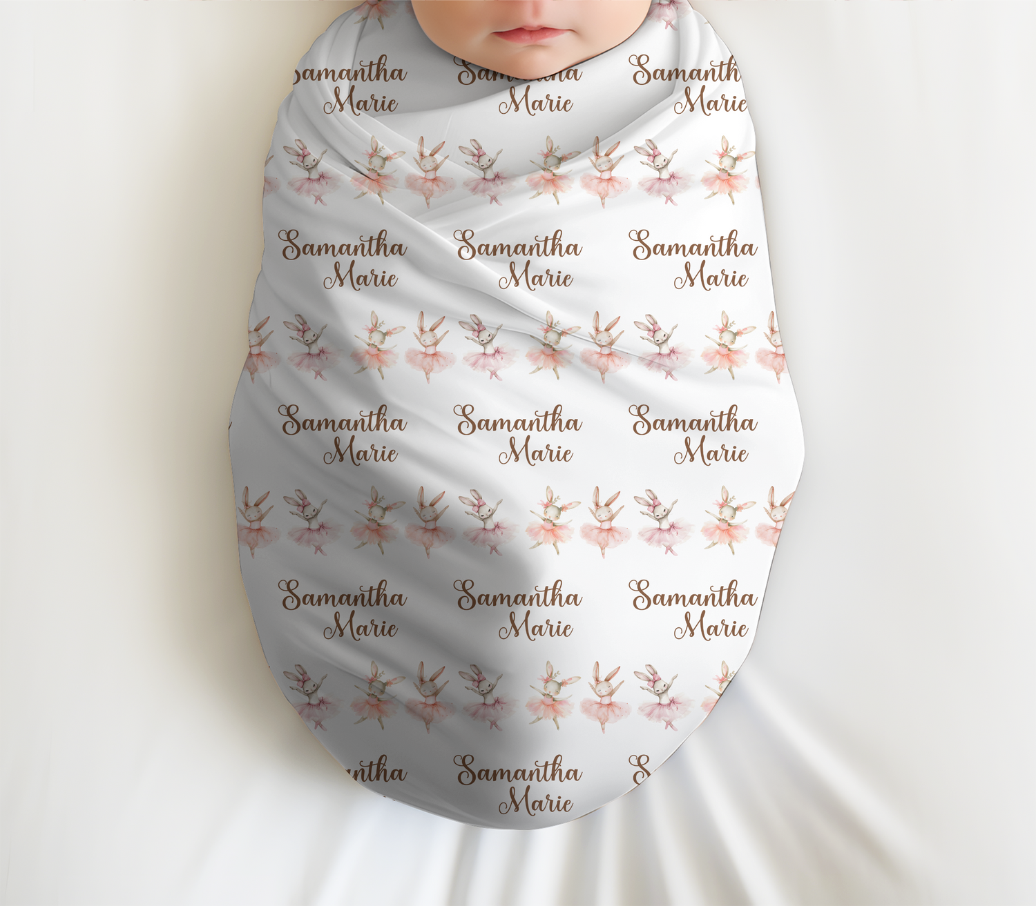 Bunny Ballerina Swaddle Set (B068)