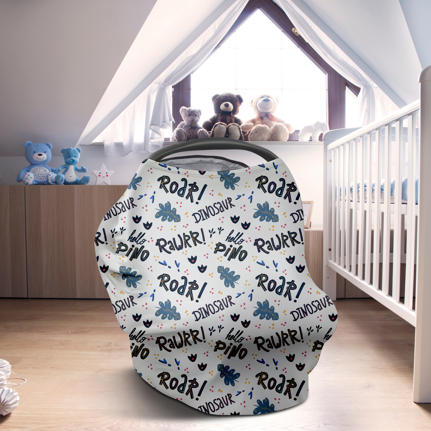 RAWR! Dinosaur Car Seat Cover (A148)