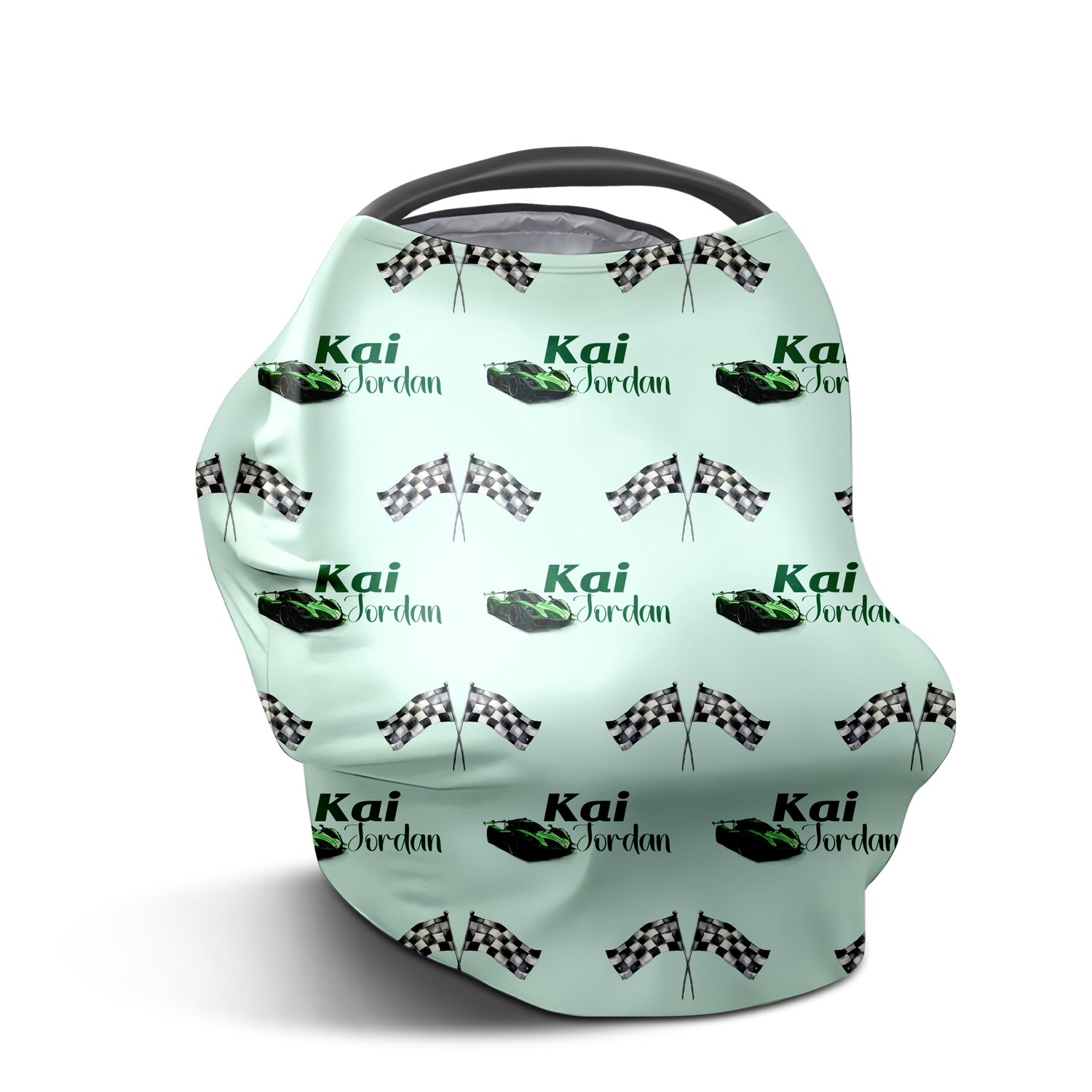 Little Racers Car Seat Cover (Green) (A044)