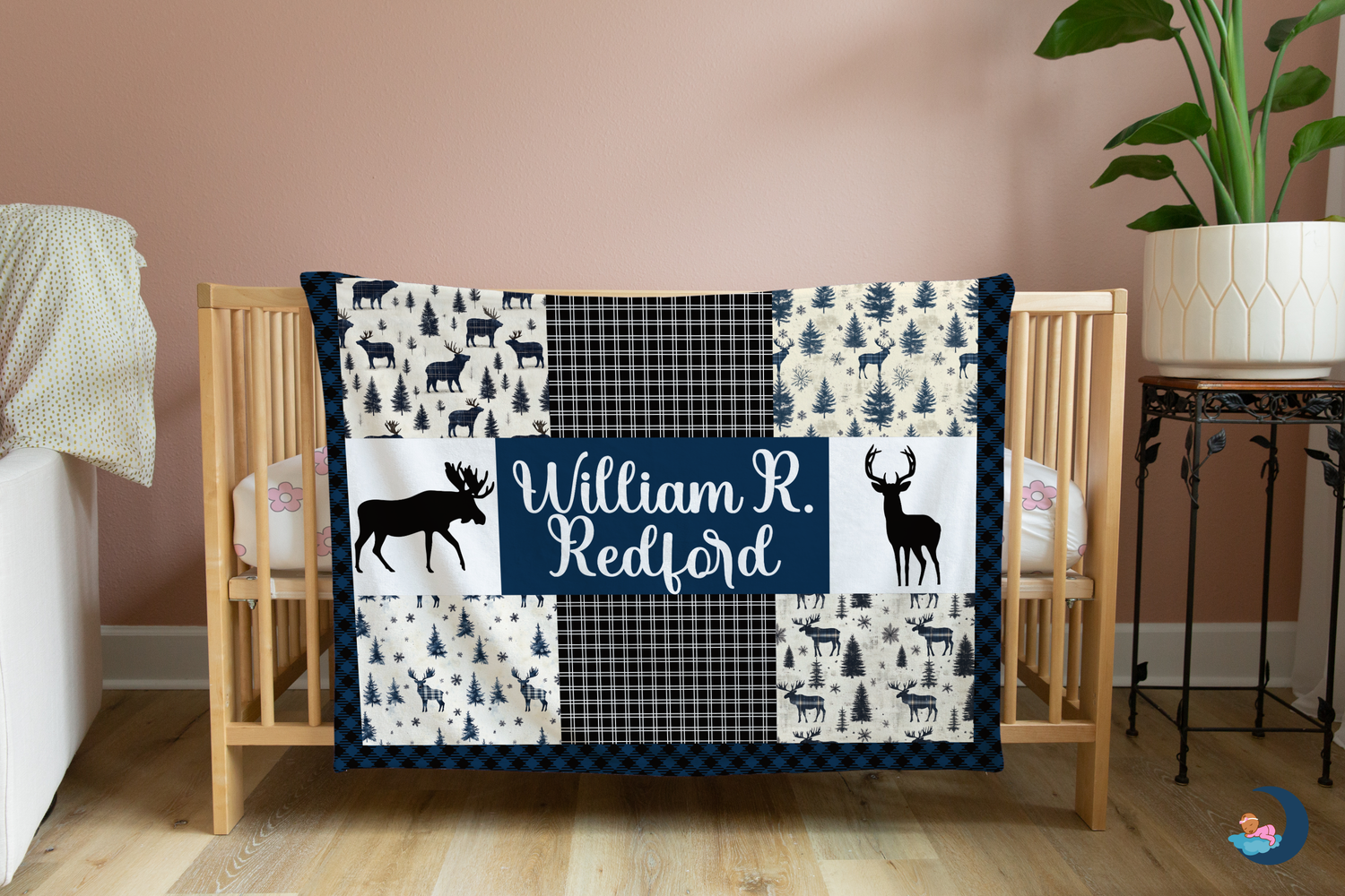 Rustic Lodge Christmas Blanket (B224)