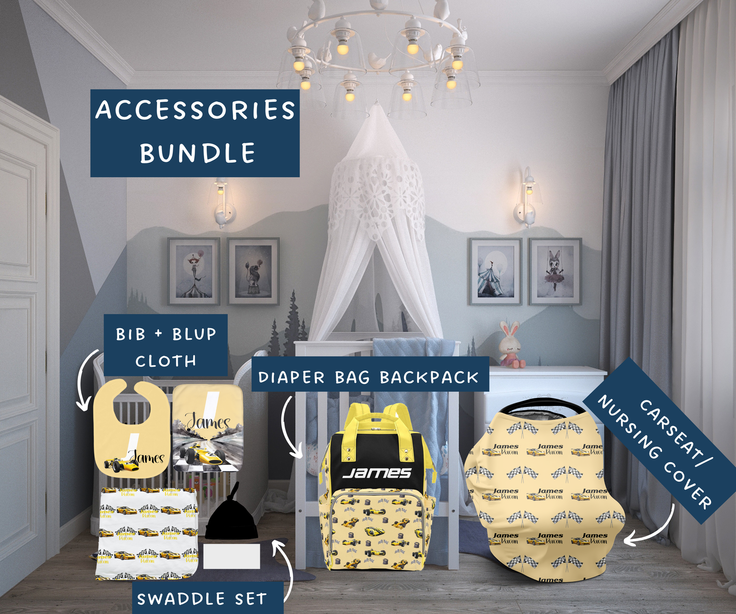 Little Racer Accessories Set (Yellow)(Bun017)