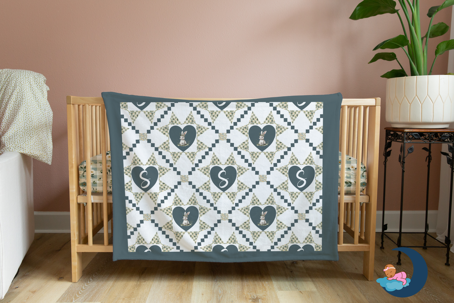 Cottagecore Monogram Blanket (B165)