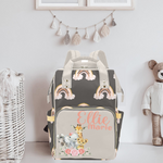Rainbow Safari Diaper Bag (Gray) (A004)