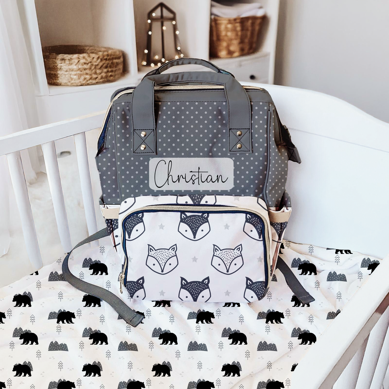 Woodland Fox Diaper Bag (A190)