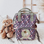 Twirling with Flowers Diaper Bag (A052) (Purple)
