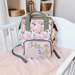 Floral Safari Diaper Bag (A082)