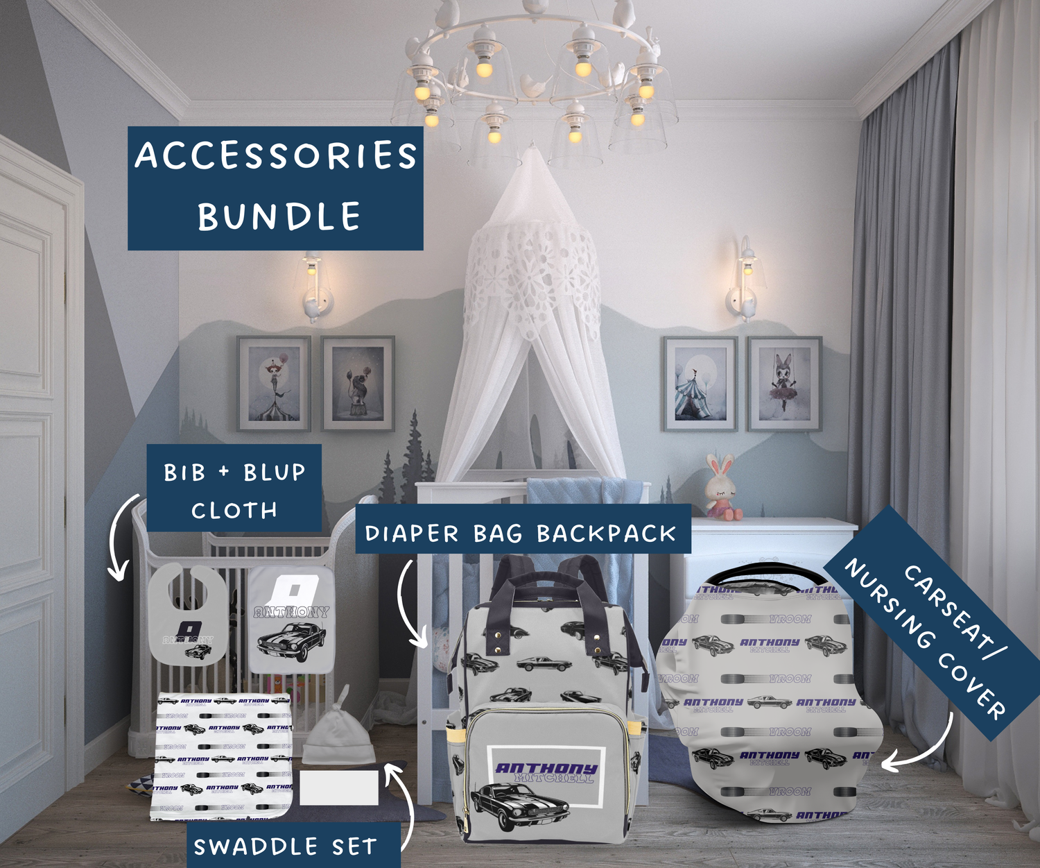 Muscle Cars Accessories Set (Bun019)