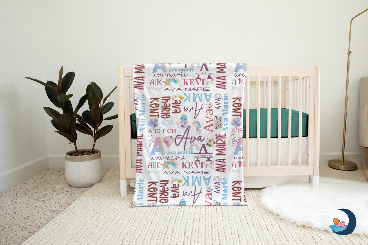Unicorn Name Blanket (B030)