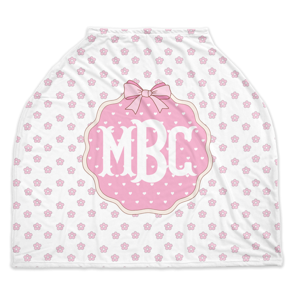 Preppy Monogram Car Seat Cover (A172)