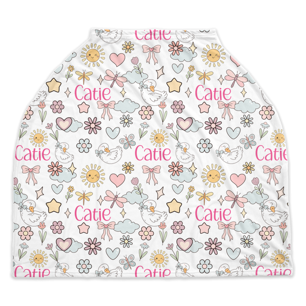 Silly Goose Car Seat Cover (Pink)(A186)