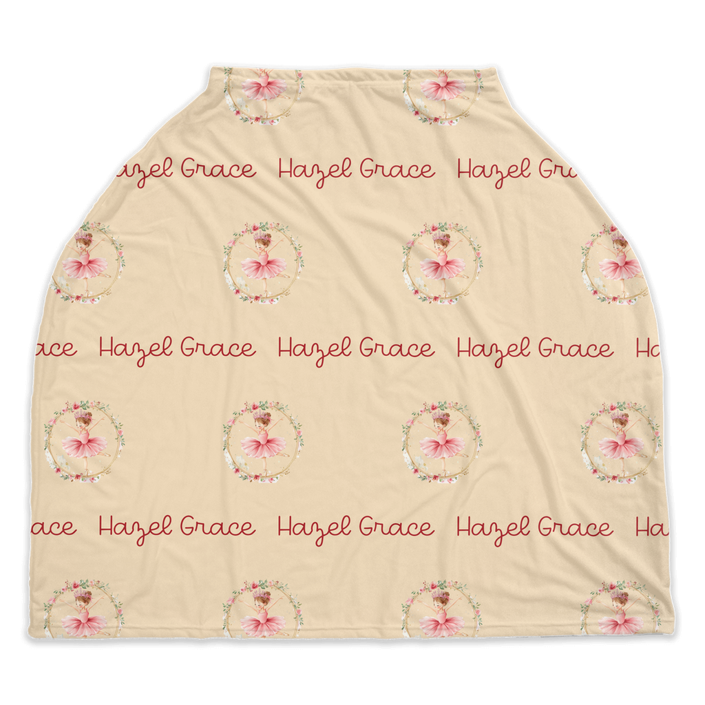Twirling Ballerina Car Seat Cover (A055) (Peach)