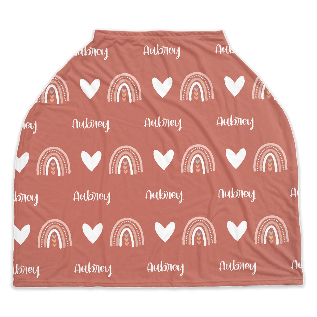 Hearts and Rainbows Car Seat Cover (A010)