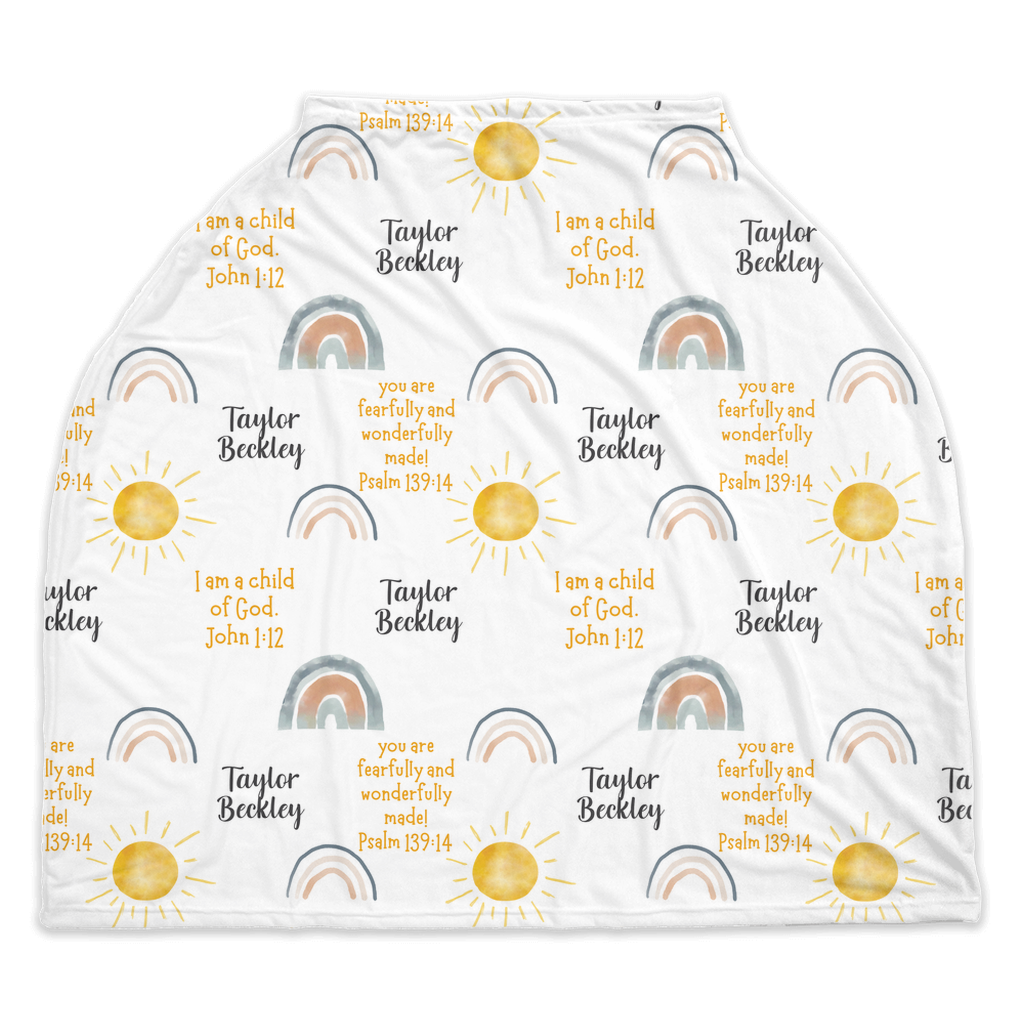 Sunshine & Scripture Affirmations Car Seat Cover (A072)