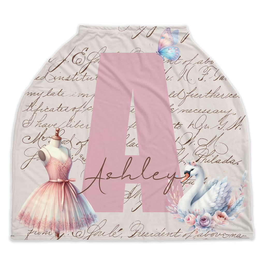 Ballerina Script Car Seat Cover (A049)