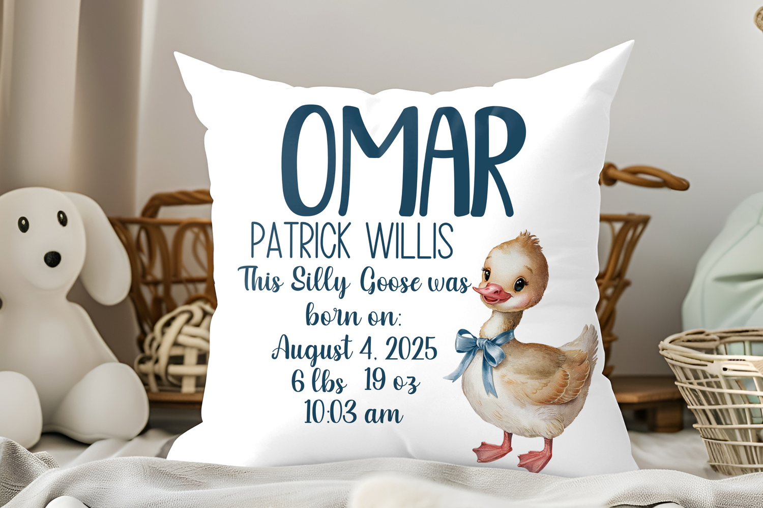 Birth Announcement Pillow - Goose (A184)