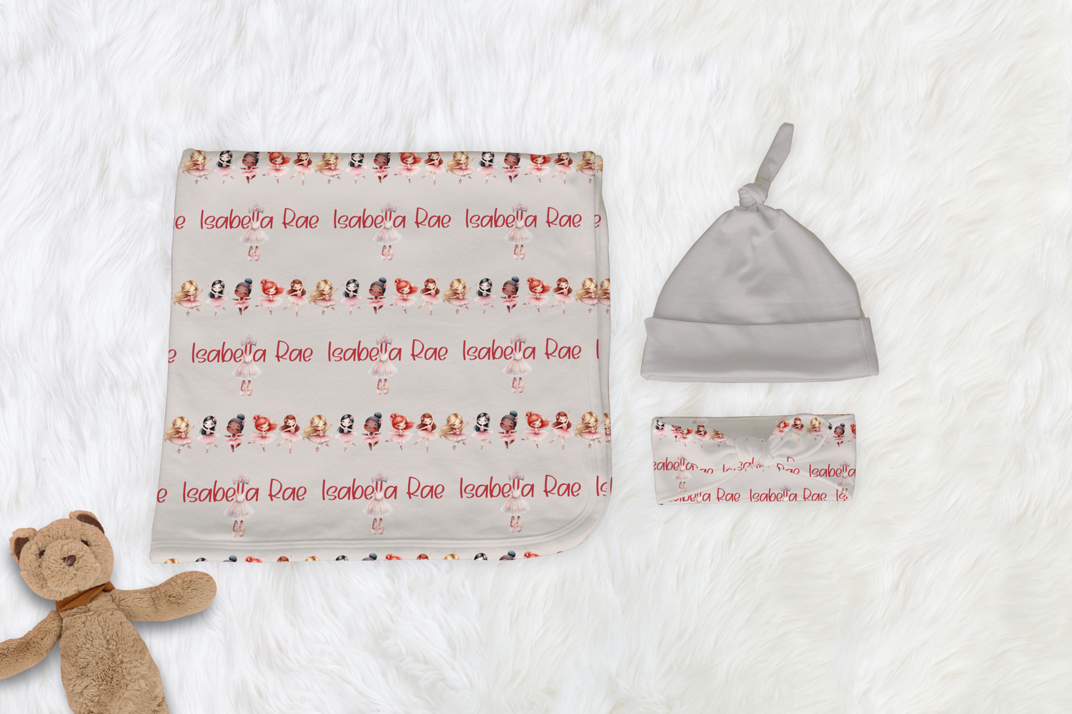 Pink Palooza Ballerina Swaddle Set (B070)