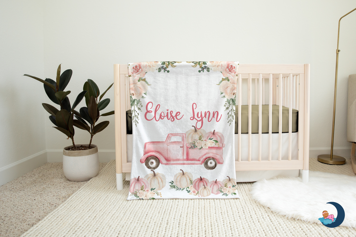 Pumpkin Truck Blanket (B042)