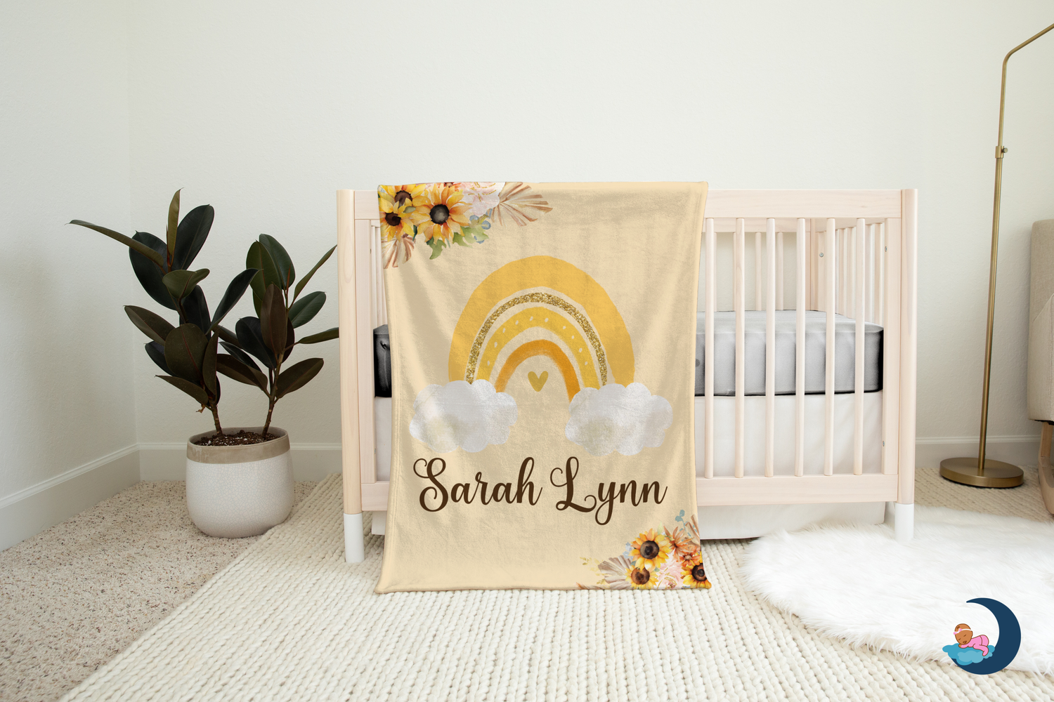 Rainbow Sunflowers Blanket (B045)