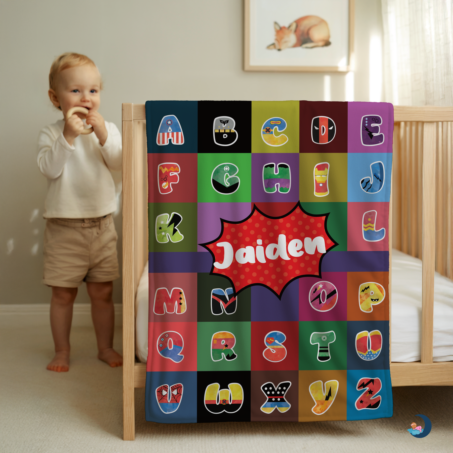 Superhero ABCs Blanket (B222)