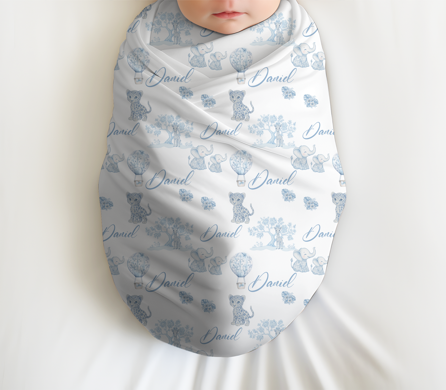 Toile De Jouy Safari Swaddle Set (B213)