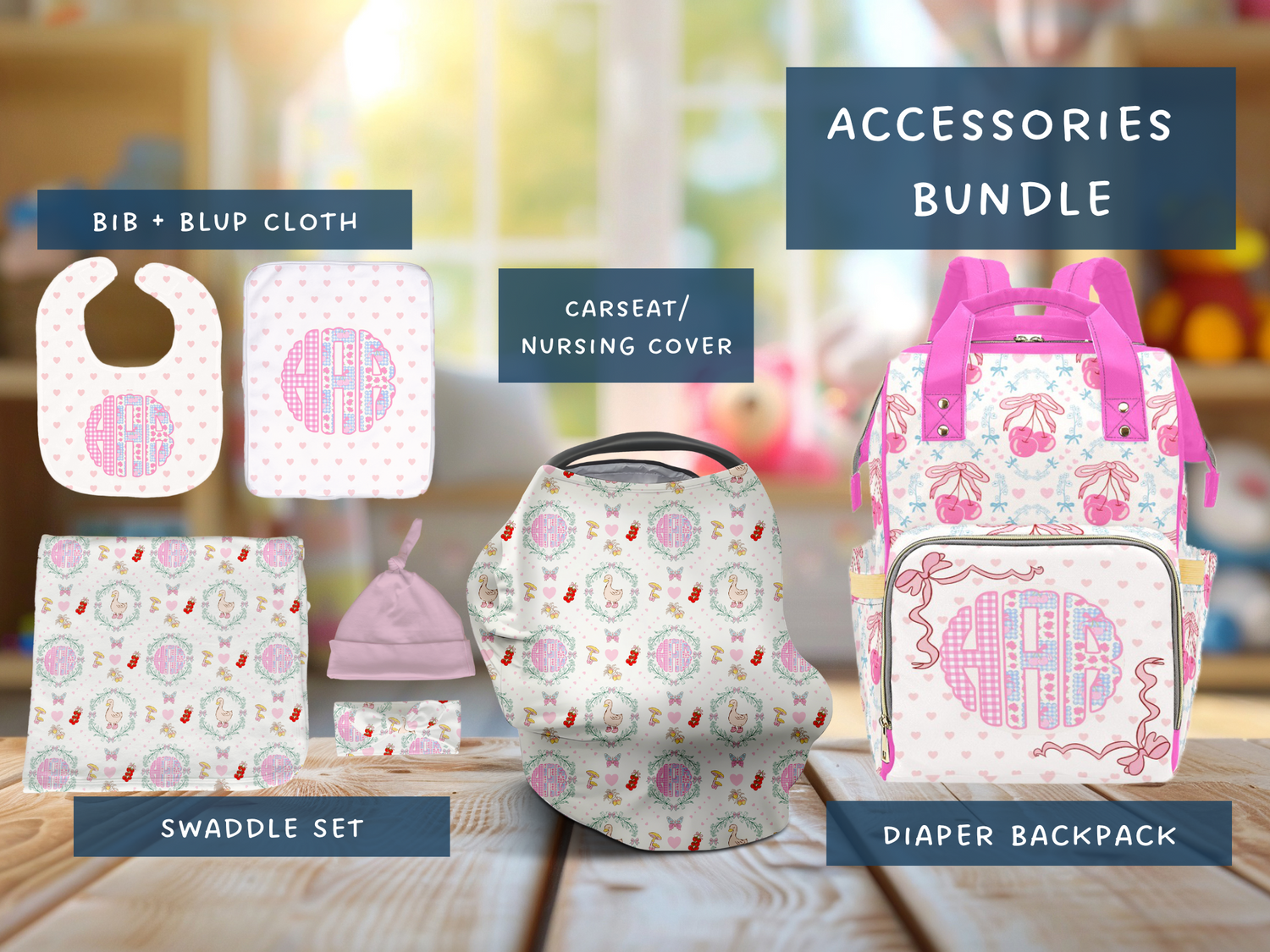 Silly Goose: Sweet Cherry Field Accessories Set (Bun057)