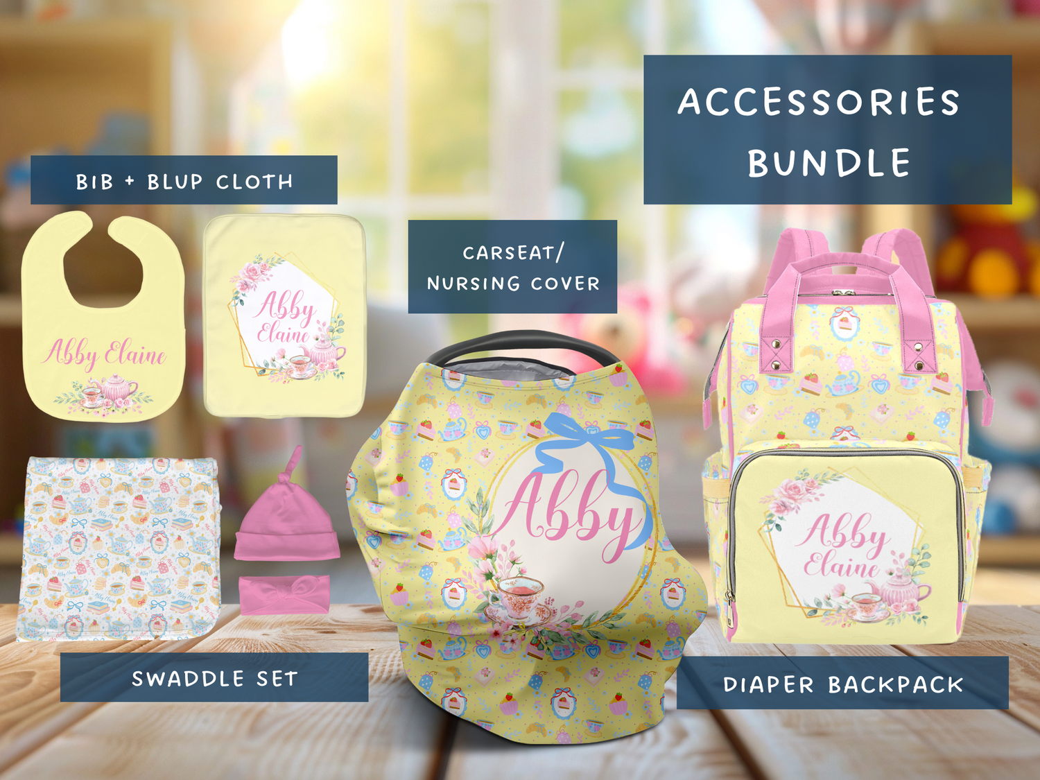 Abby Elaine: Tea Party Accessories Set (Yellow)(Bun015)