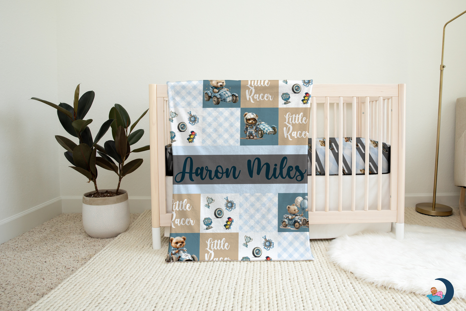 Teddy Bear Racer Blanket (B059)