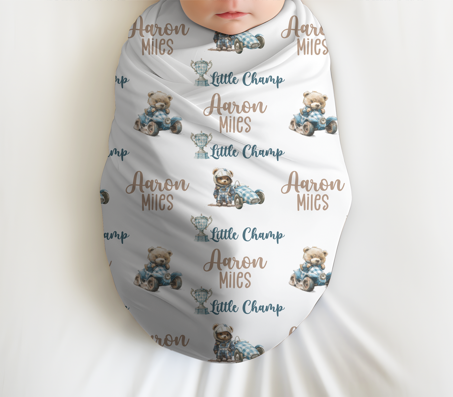 Teddy Bear Racer Swaddle Set (B060)