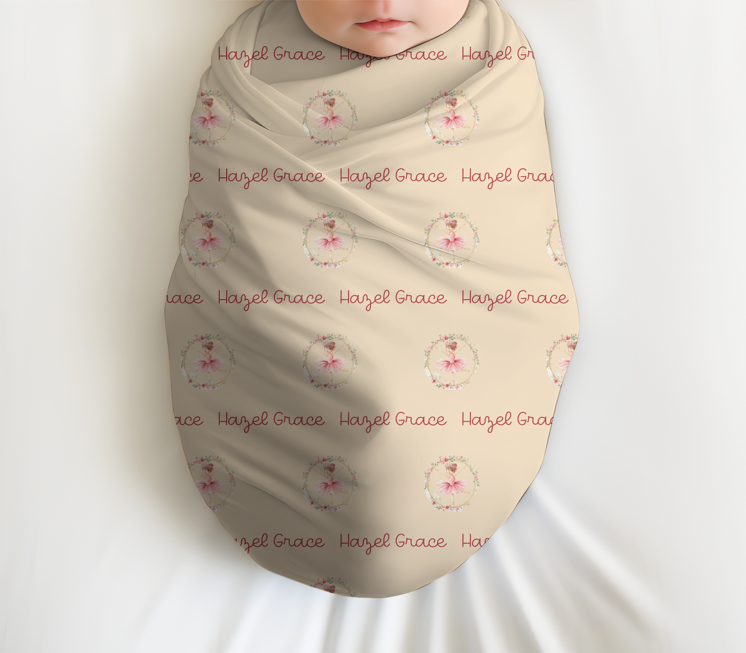 Twirling Ballerina Swaddle Set (B079) (Peach)