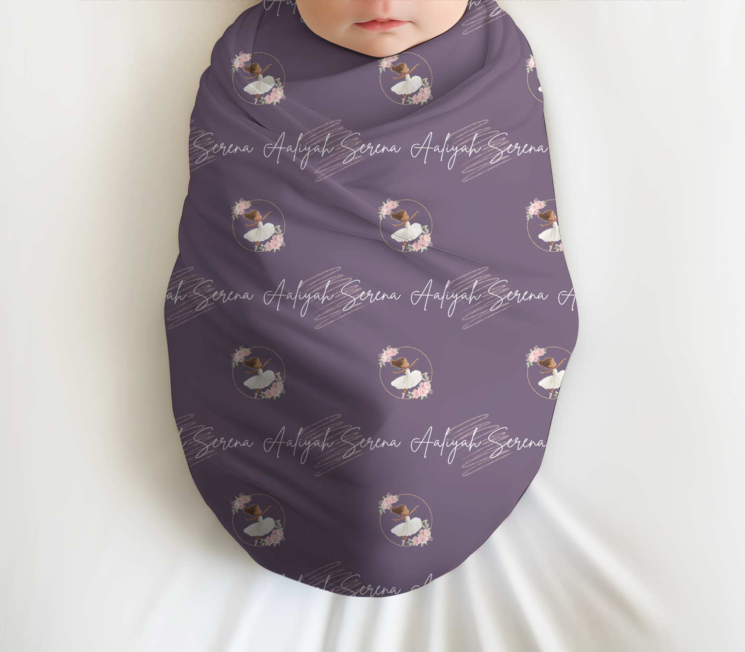 Twirling Ballerina Swaddle Set (B075) (Purple)