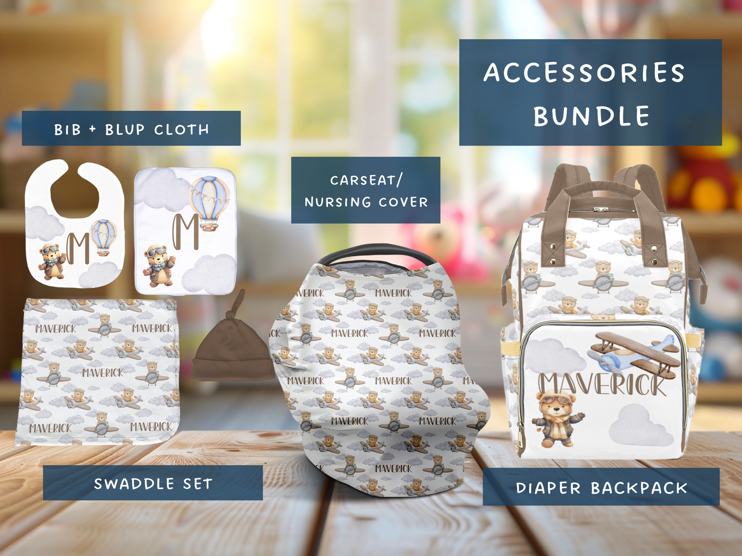 Up, Up & Away Accessories Set (Bun050)