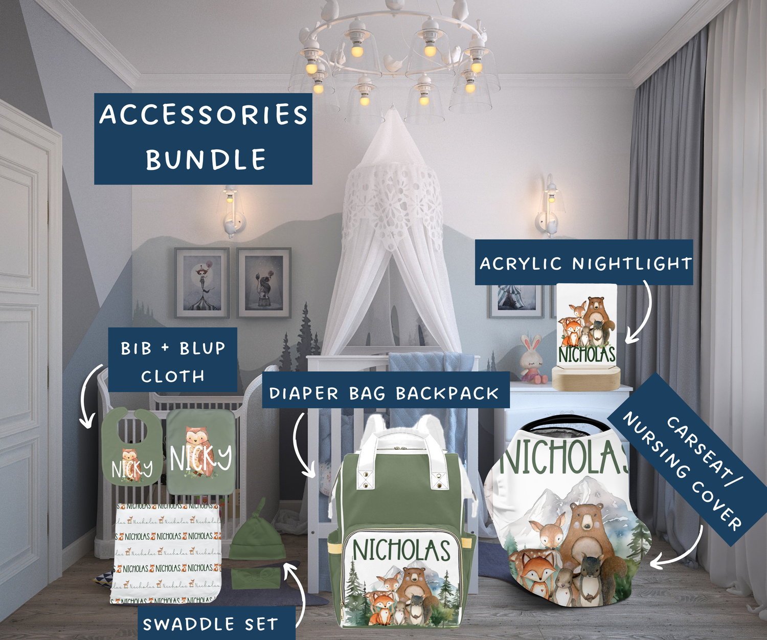 Woodland Accessories Set (Bun040)