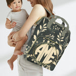 Dark Sage Monogram Diaper Bag (A220)