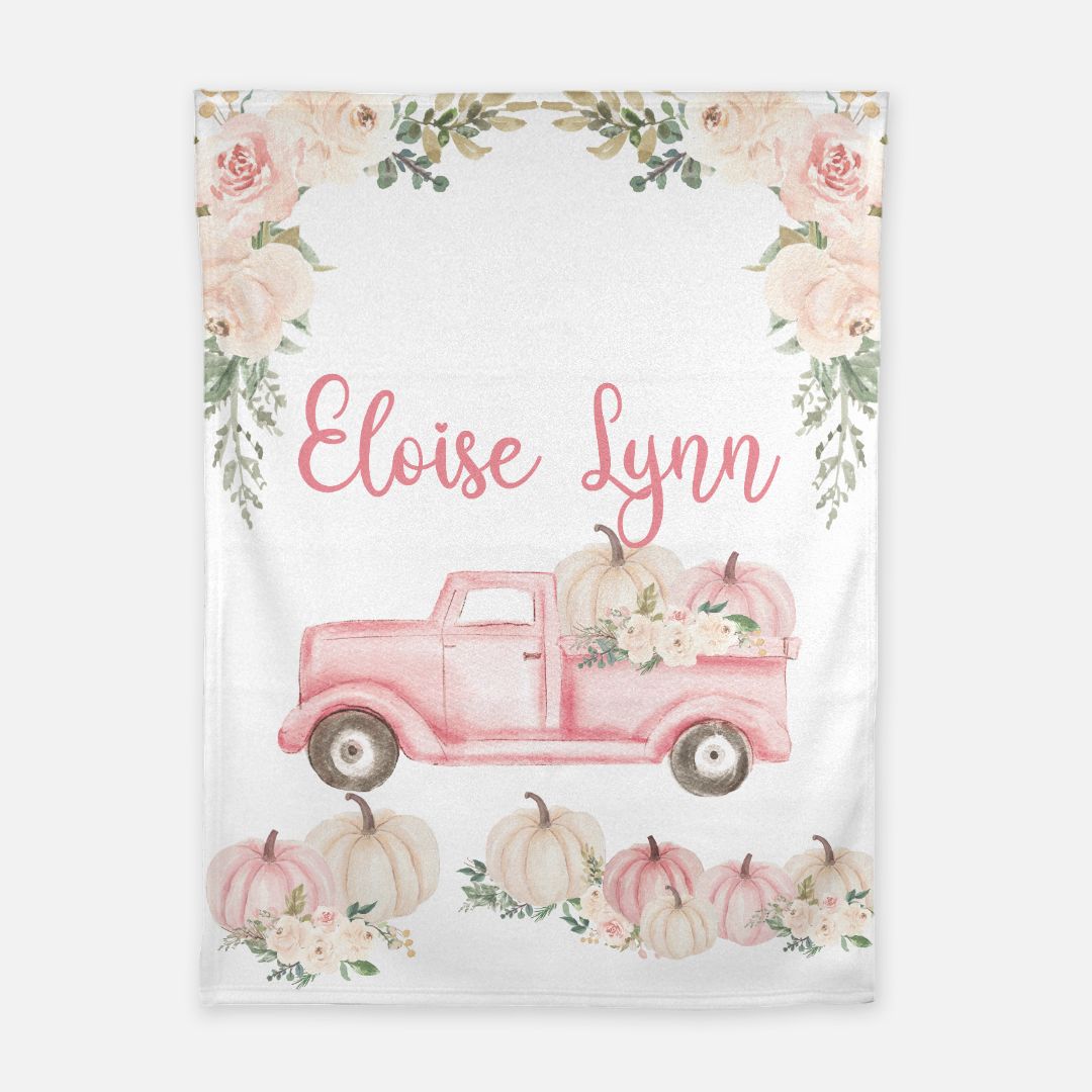 Pumpkin Truck Blanket (B042)