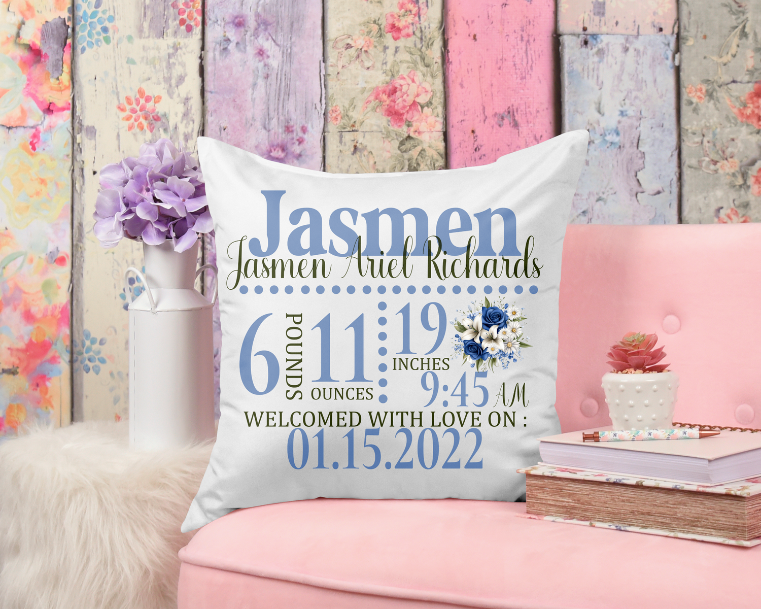 Birth Announcement Pillow (A110)