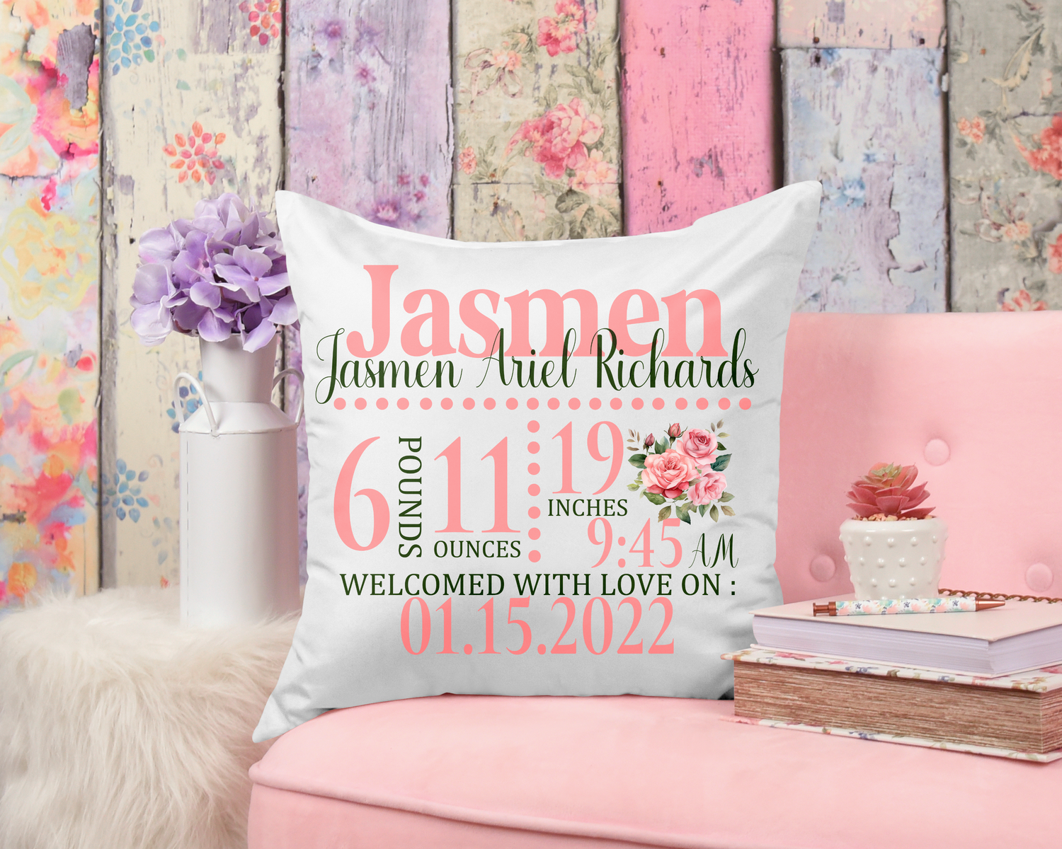 Birth Announcement Pillow (A110)