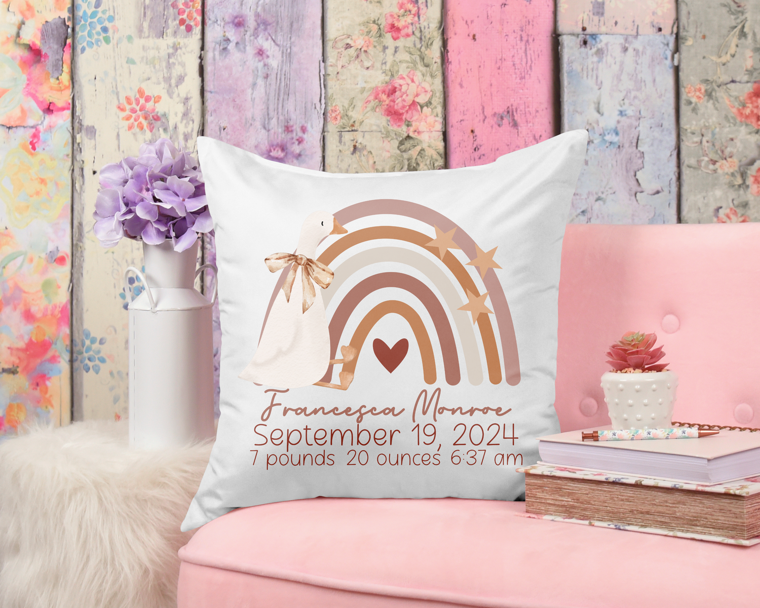 Birth Announcement Pillow - Silly Goose (A183)
