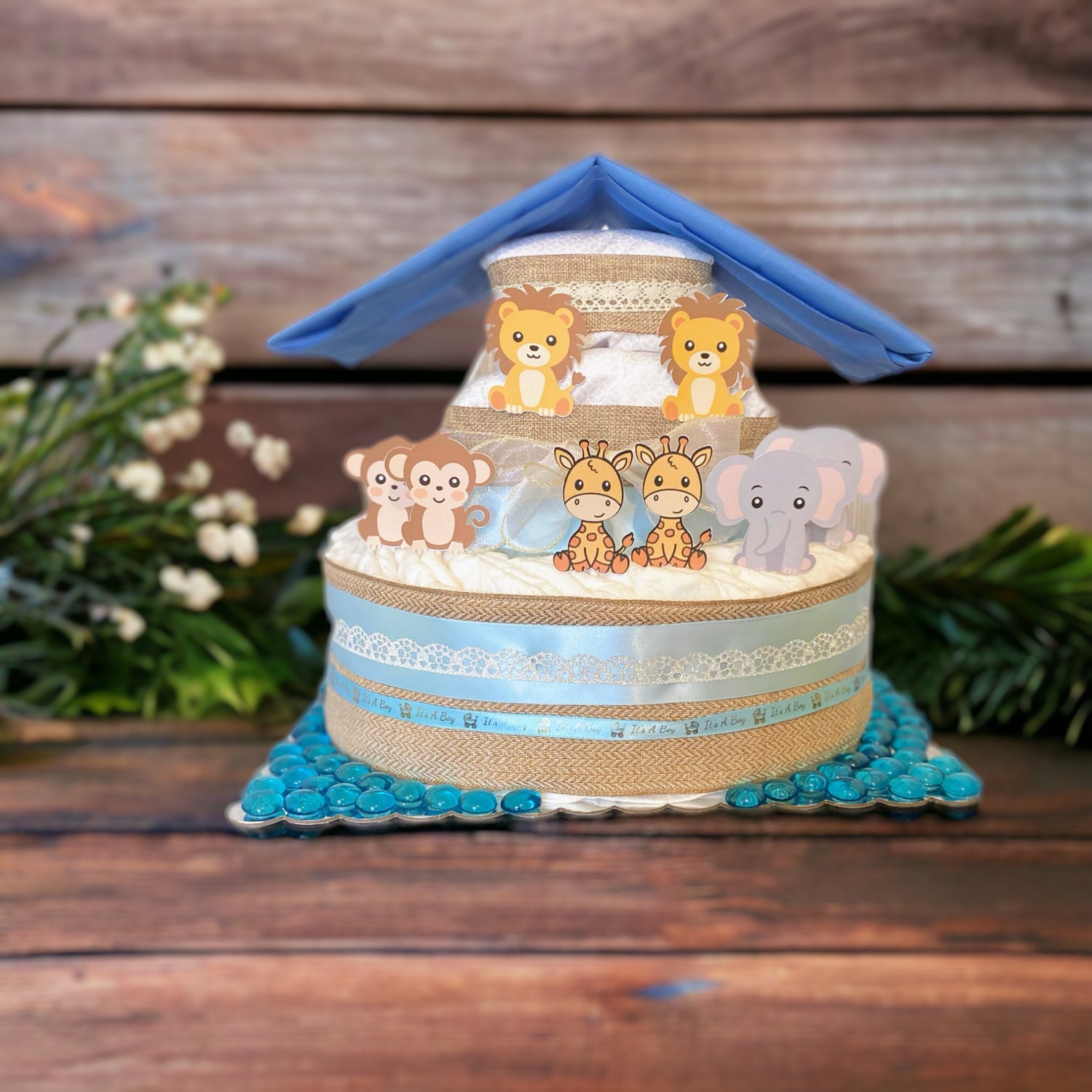 Noah’s Ark Diaper Cake