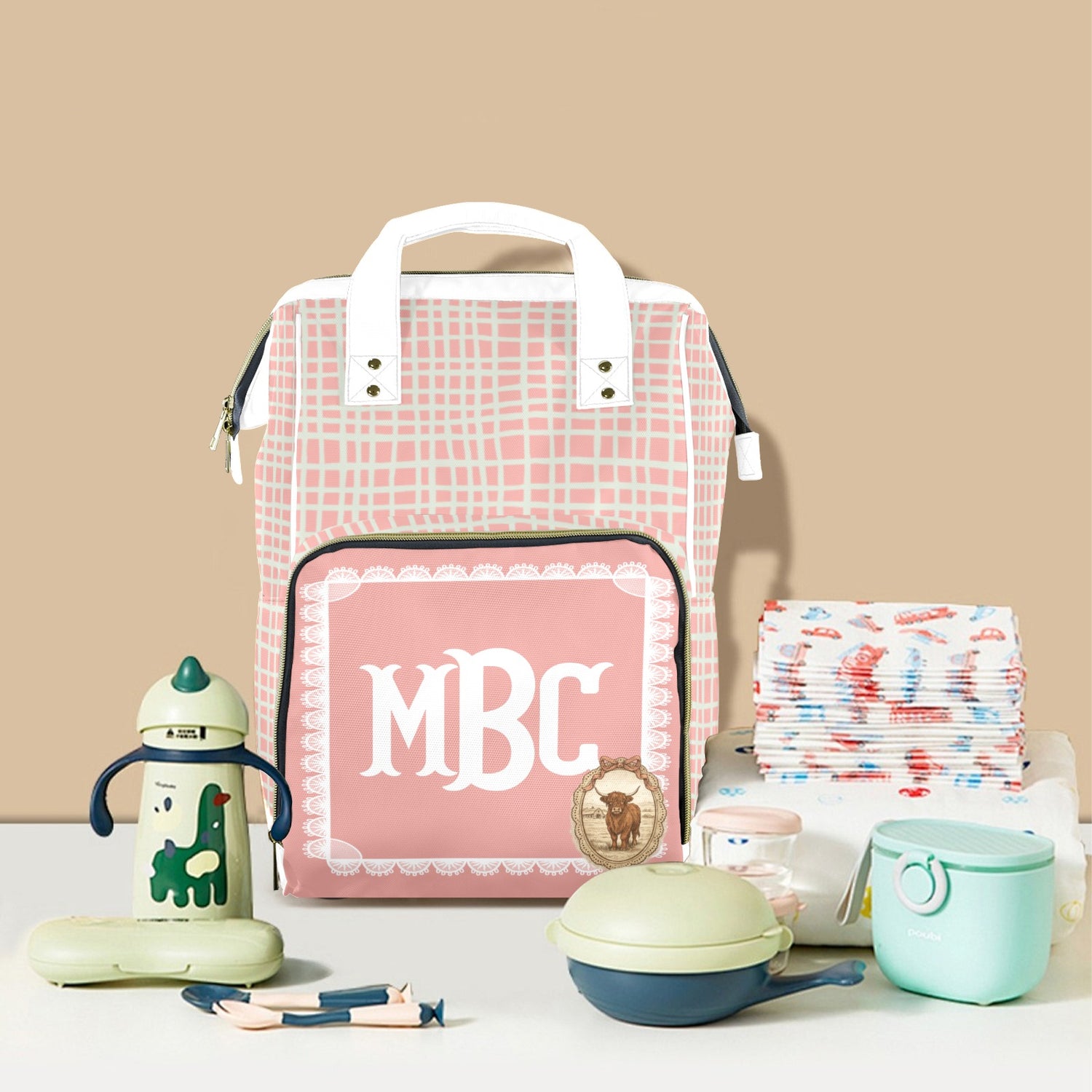 Vintage Prairie Diaper Bag (A224)